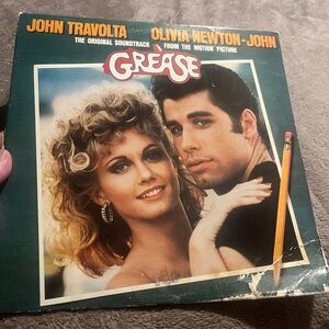 Grease The Original Soundtrack From The Motion Picture LP Vinyl record . 1978